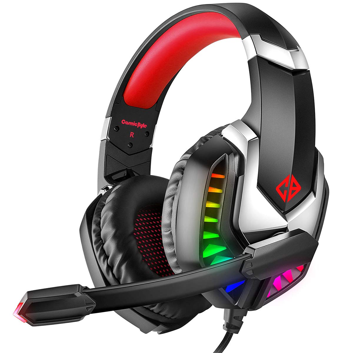 Cosmic Byte G2050 RGB 7.1 Surround Sound USB Gaming Headphone for PS5, PC with Software and Gel Microphone