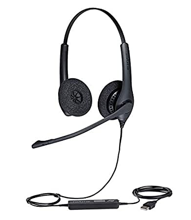 Jabra Biz 1100 Duo USB NC Global Wired On Ear Headphone with Mic
