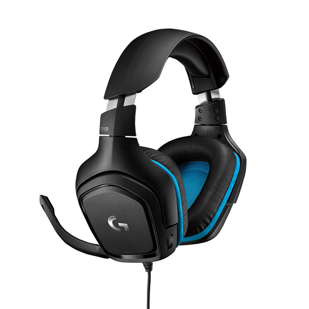 Logitech G431 Wired Over Ear Headphones with Mic